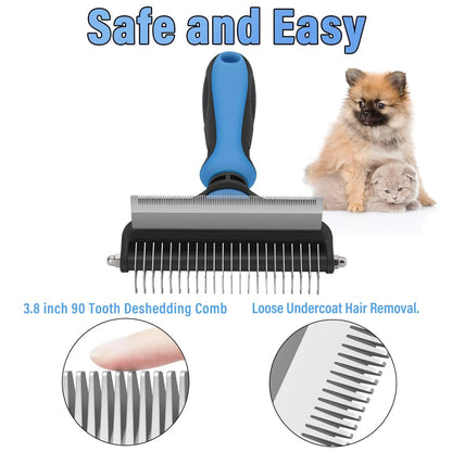 🐾 Professional Deshedding Tool for Dogs & Cats – Gentle, Efficient & Fur-Free Home ✨💖