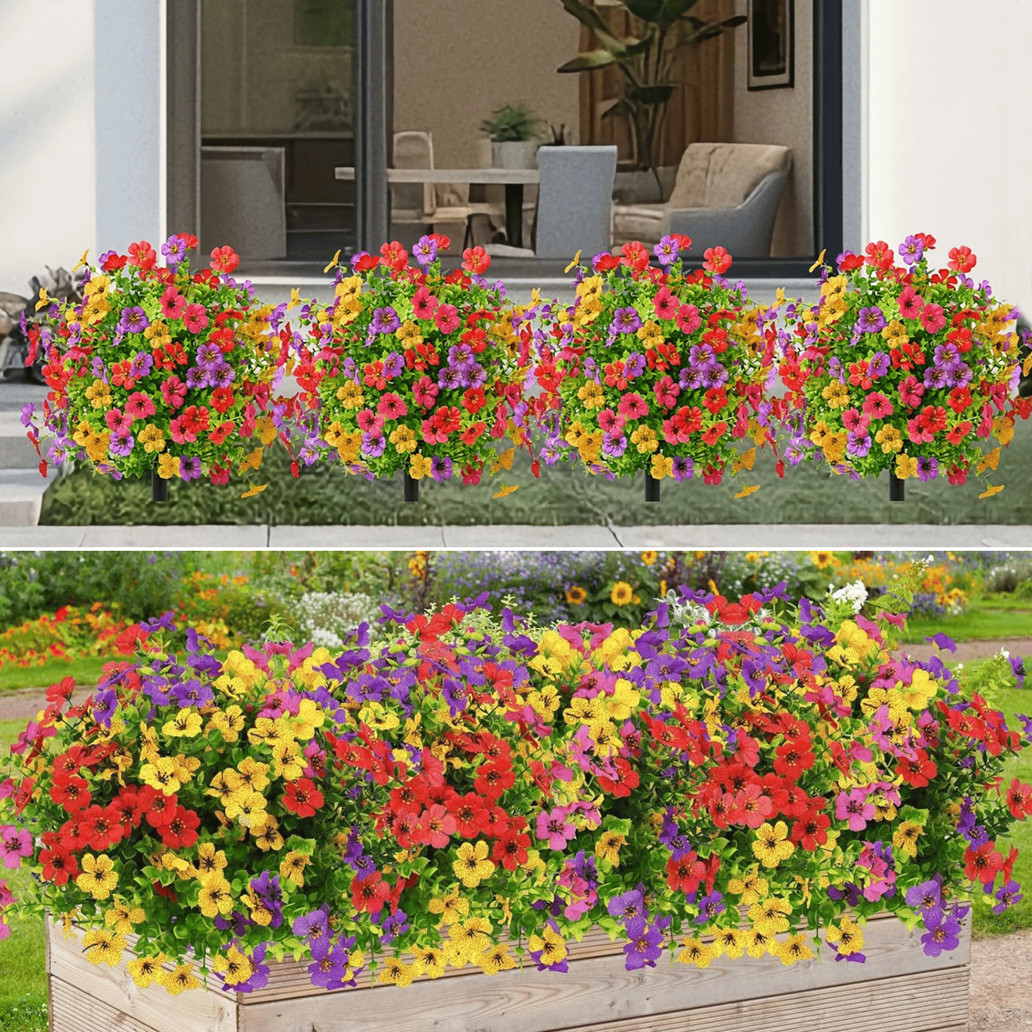 🌱Outdoor/Indoor UV Resistant & Waterproof Artificial Flower Decor