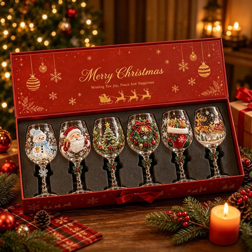 Christmas 3D Wine Glass