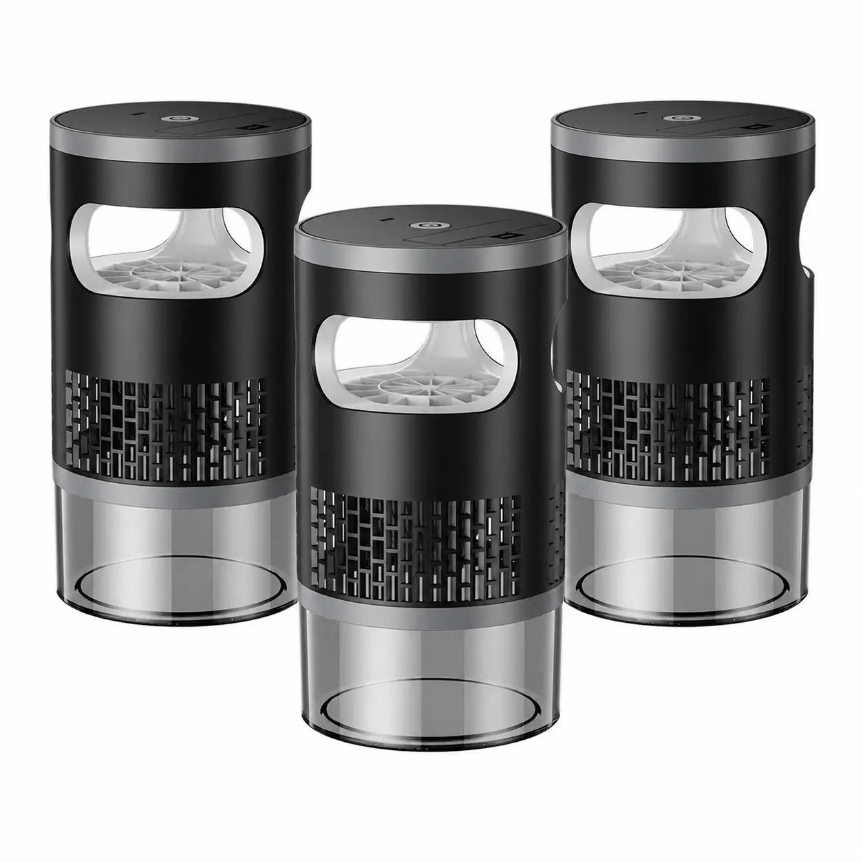 Indoor Insect Trap with Light and Suction Non Zapper Flying Bug Catcher for Mosquitoes Fruit Flies Gnats and Moths（Includes One 18650 Rechargeable Lithium Battery）