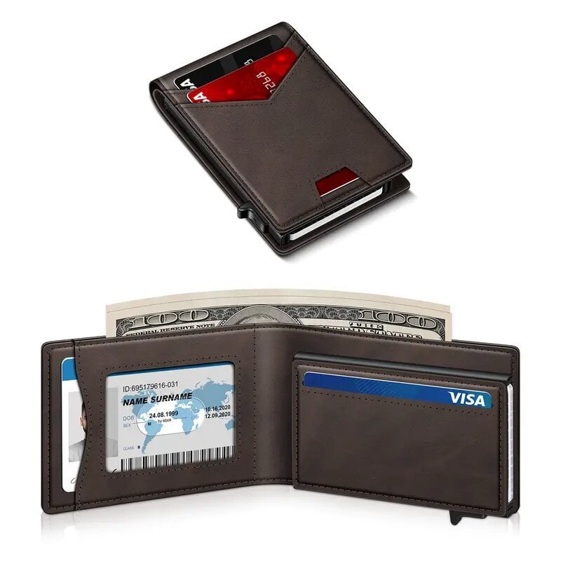 ⚡Men's RFID Minimalist Pop-Up Bifold Wallet