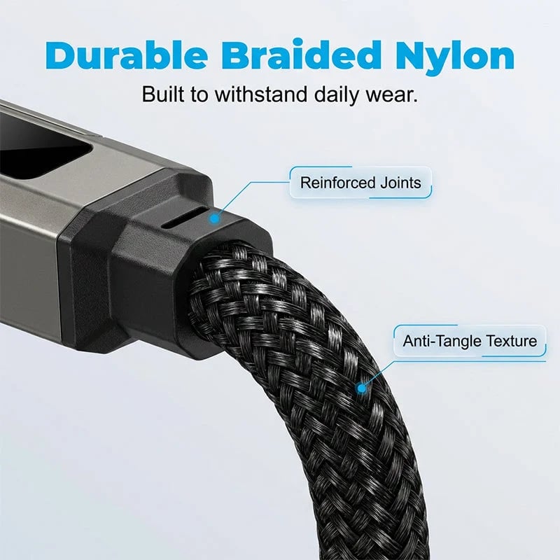 4-in-1 Digital Display Keychain Charging Cable🔋📱