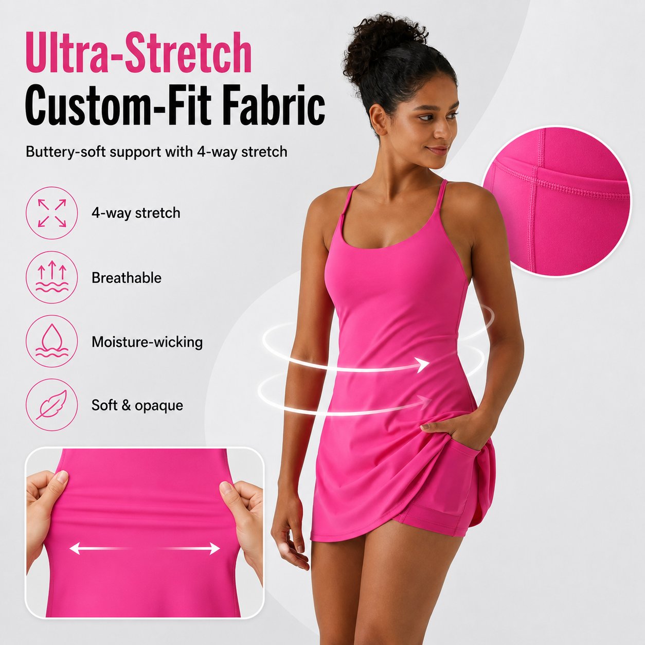 Free-Flow 3-in-1 Bauchkontroll-Sportkleid