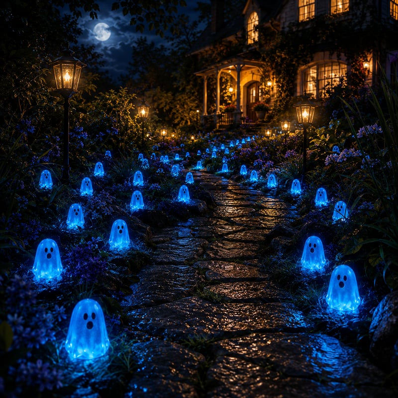 👻 Glow-in-the-Dark Mini Ghosts – 8-Colour Halloween Mix