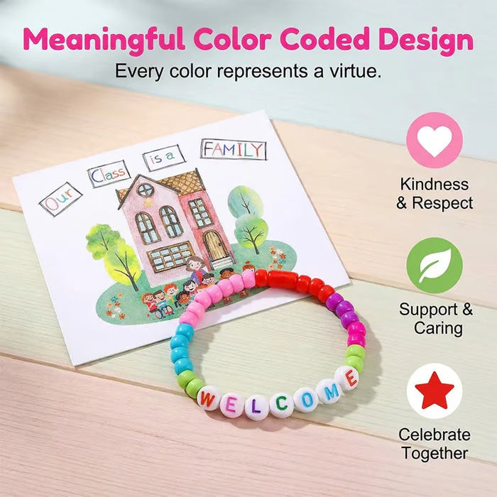 ✨🌈Pack of 25 Welcome BeadBracelets - StrengthenClassroom Friendship & SpreadWarm Kindness!