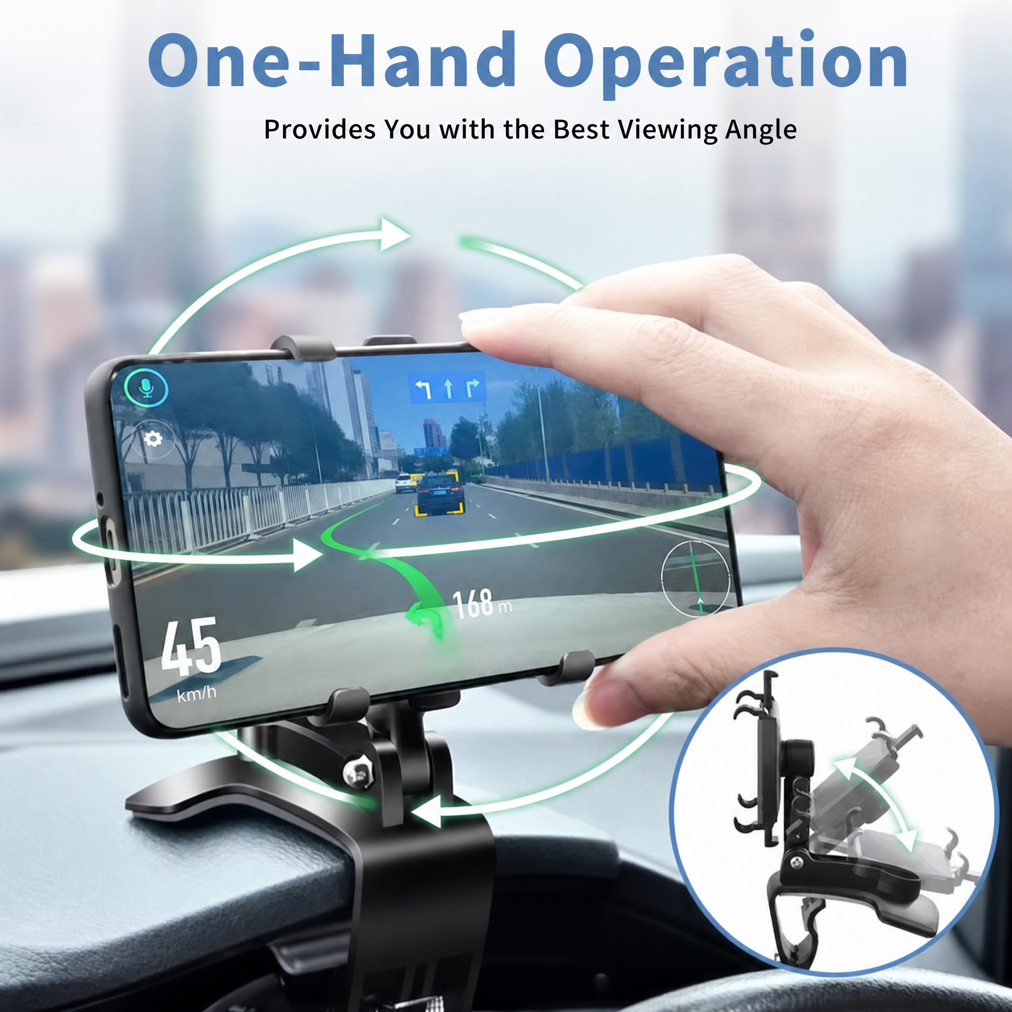 360-Degree Rotatable Car Dashboard Phone Holder