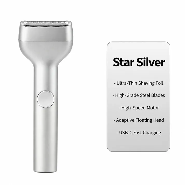 🪒Men's Rechargeable Foil Electric Shaver ⚡🧔– Efficient Close Shaving, Cordless Portable Wet & Dry Beard Razor for Daily Grooming