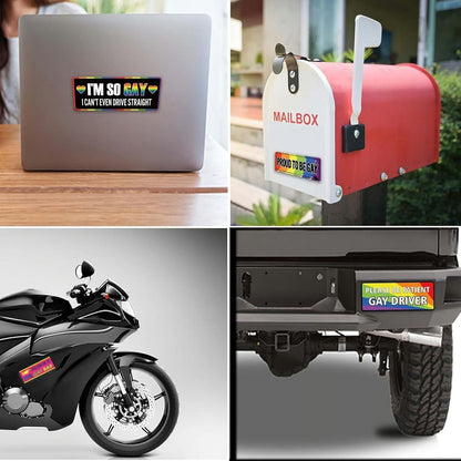12PCS Funny LGBT Rainbow Pride Prank Stickers