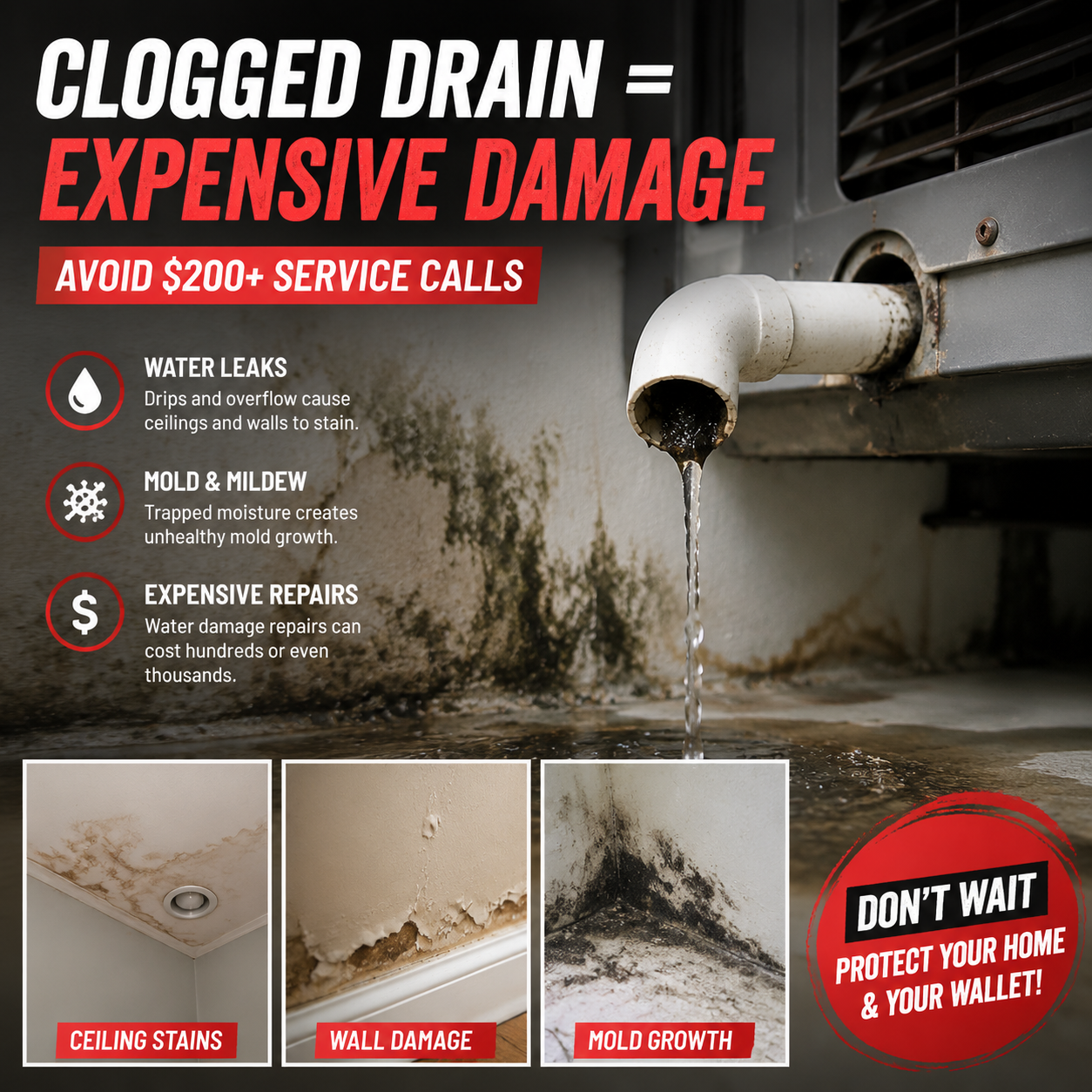 Clear Your AC Drain in Minutes — No Plumber Needed.