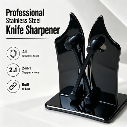 🔪Professional Stainless Steel Knife Sharpener – Fast Sharpening for Smooth, Wavy & Micro-Tooth Blades, Adjustable 16°-32°