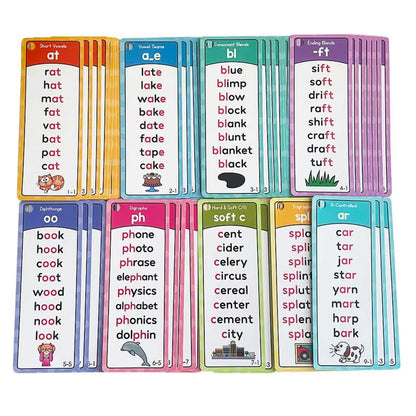 🎁🔥Phonics Word Cards 117 Sound Groups 900+ Rhyming Words Preschool English Discovery Joy