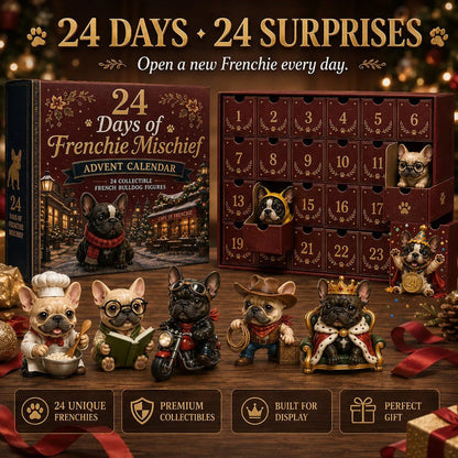 🐶 24-Day French Bulldog Christmas Advent Calendar | 24 Unique Collectible Frenchie Characters with Different Outfits, Personalities & Daily Holiday Surprises 🎄✨