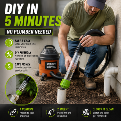 Clear Your AC Drain in Minutes — No Plumber Needed.