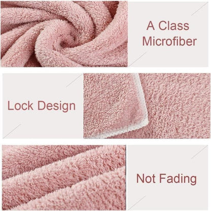 3PC Microfiber Hair Towel Caps, Extrame Soft & Ultra Absorbent, Fast Drying Hair Drying Caps Towel Turban Wrap for Wet Hair Women Light Shiny