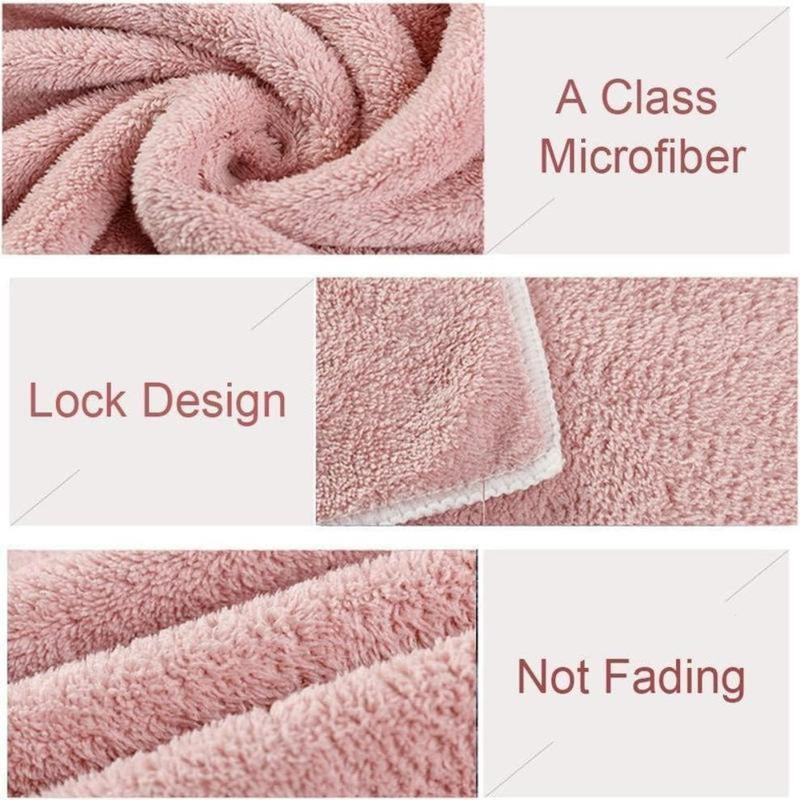 3PC Microfiber Hair Towel Caps, Extrame Soft & Ultra Absorbent, Fast Drying Hair Drying Caps Towel Turban Wrap for Wet Hair Women Light Shiny