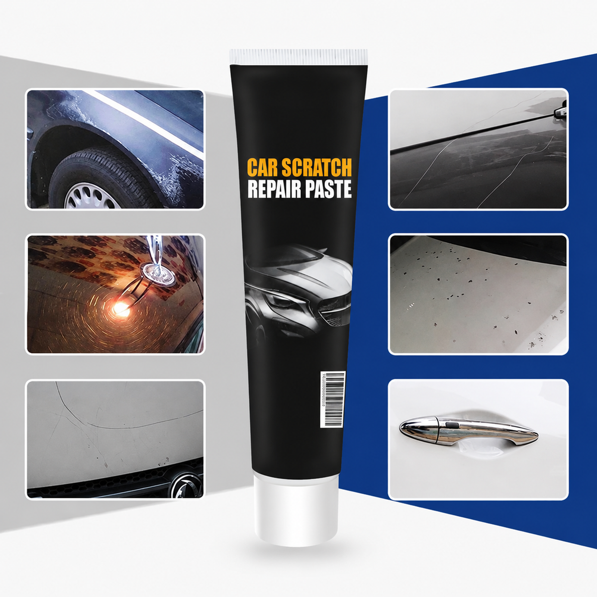 Examples of light automotive scratches and surface marks