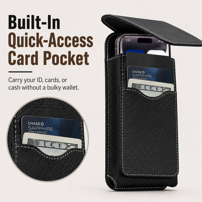 🔥📱Premium Men's PU Leather Cell Phone Holster Pouch💼