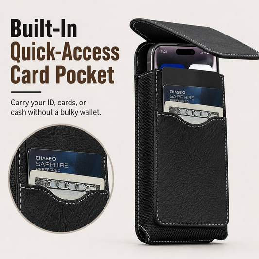 🔥📱Premium Men's PU Leather Cell Phone Holster Pouch💼
