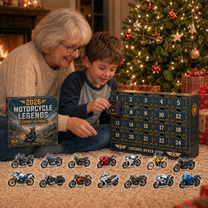🎁 2026 Motorcycle Legends Advent Calendar | 24‑Day Mini Motorcycle Model Collection(2D-Modelle)