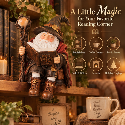 🧙‍♂️ The Wandering Scholar Gnome – Enchanted Reading Wizard Figurine