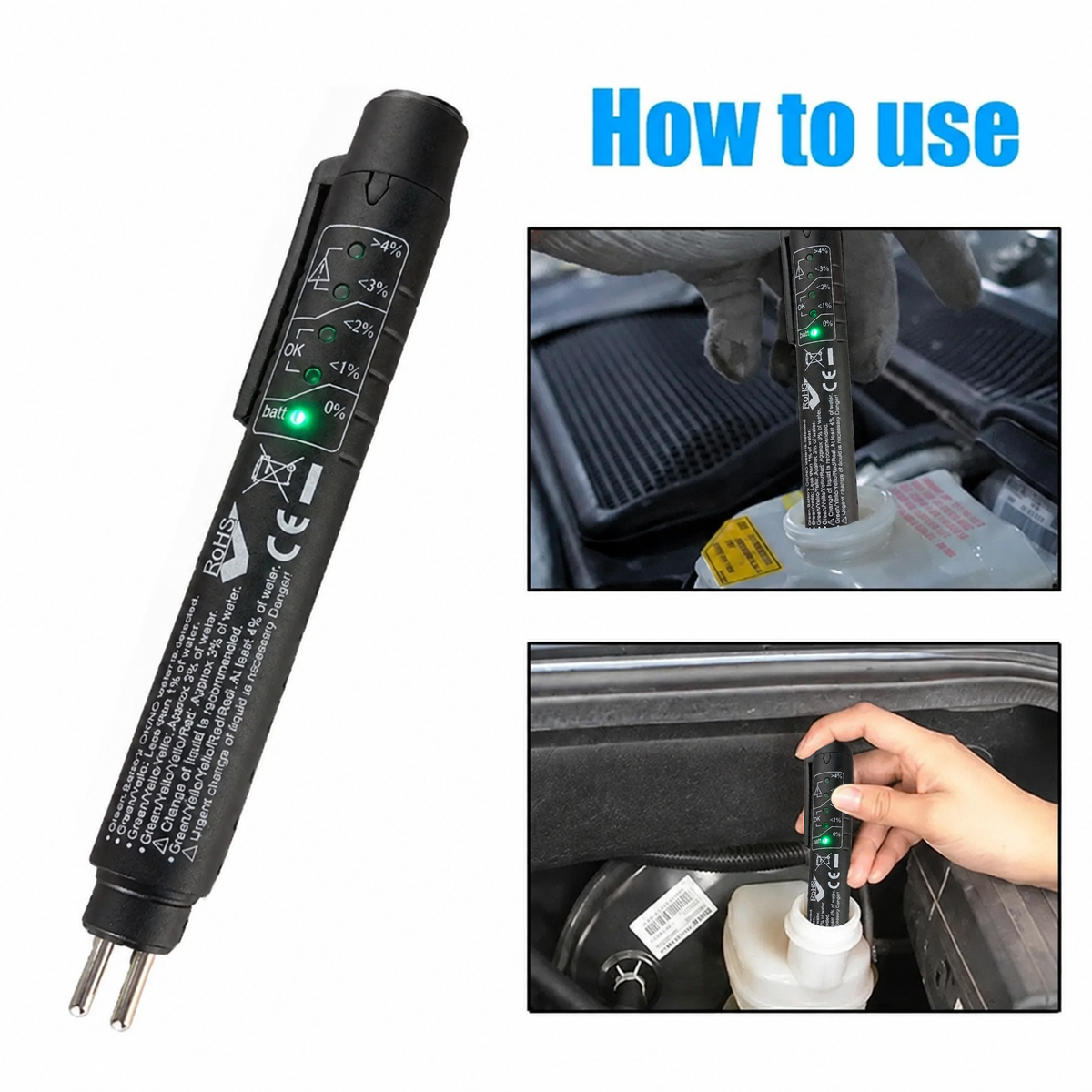 🚗 Portable Brake‑Fluid Tester Pen for DOT 3 / DOT 4 / DOT5