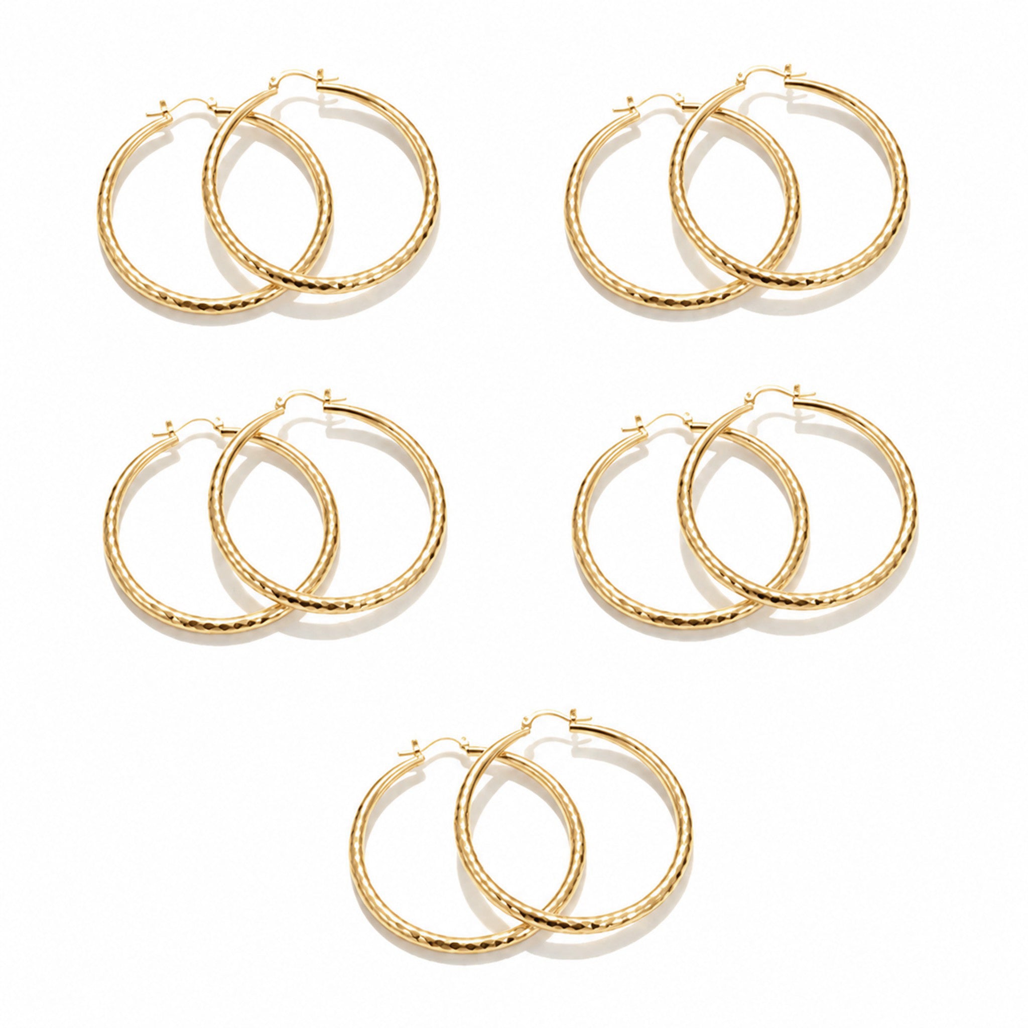 🎁Diamond-Cut Hoop Earrings for Women – Elegant, Sparkling 💎