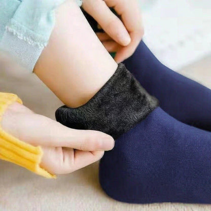 5 pairs of thick fleece-lined, warm, snow socks