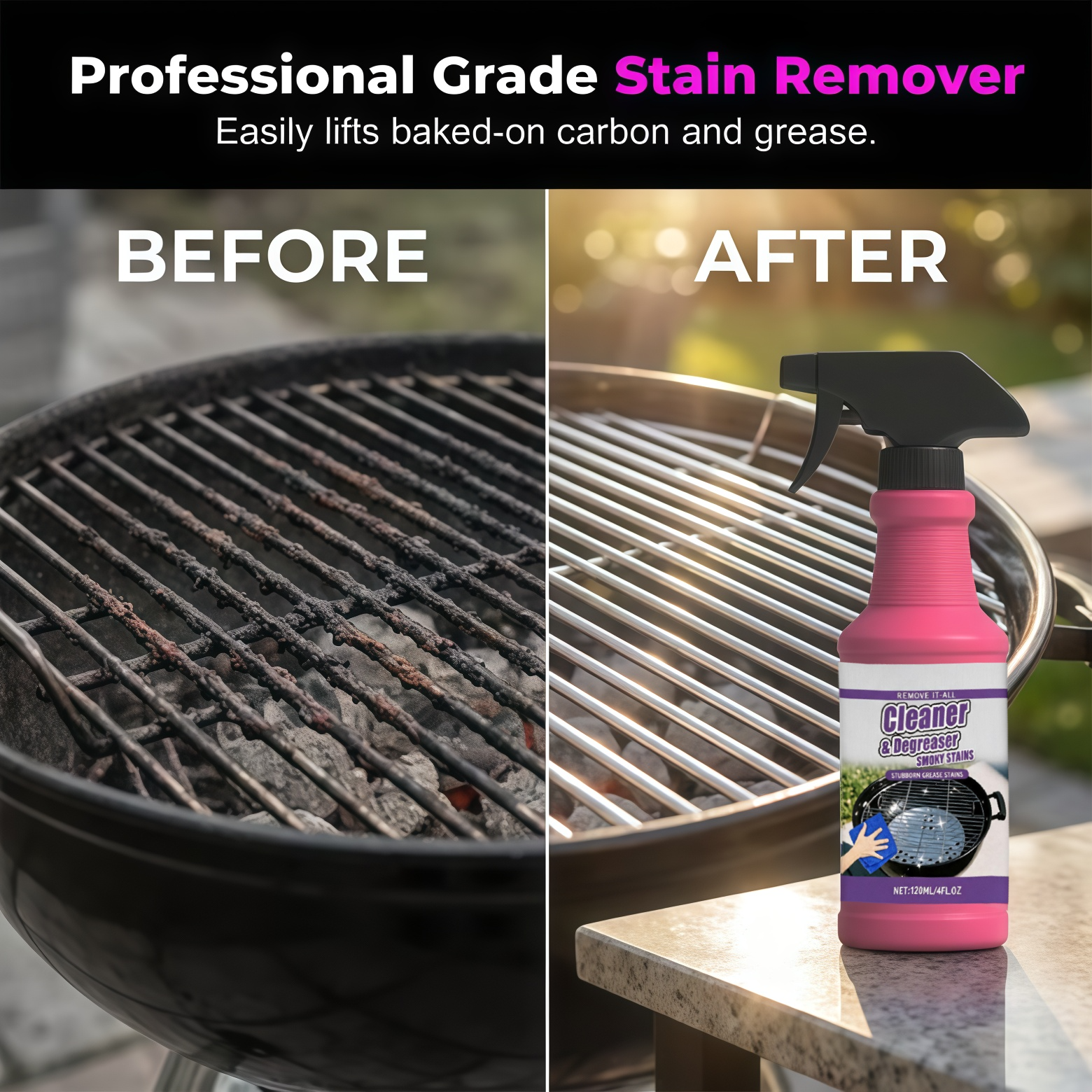 🔥Fast-Acting Heavy-Duty Grill Degreaser Spray