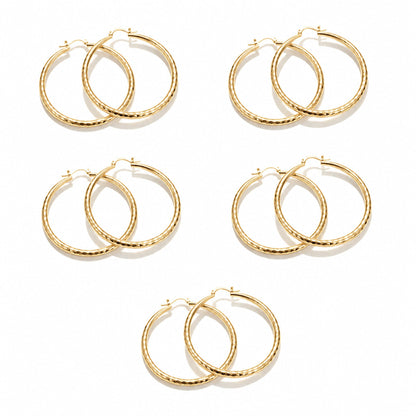 🎁Diamond-Cut Hoop Earrings for Women – Elegant, Sparkling 💎