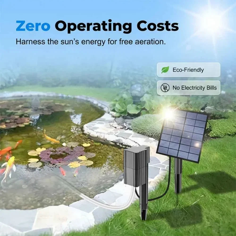 Last Day 48% OFF🔥Solar Pond Aerator with Air Pump🐟