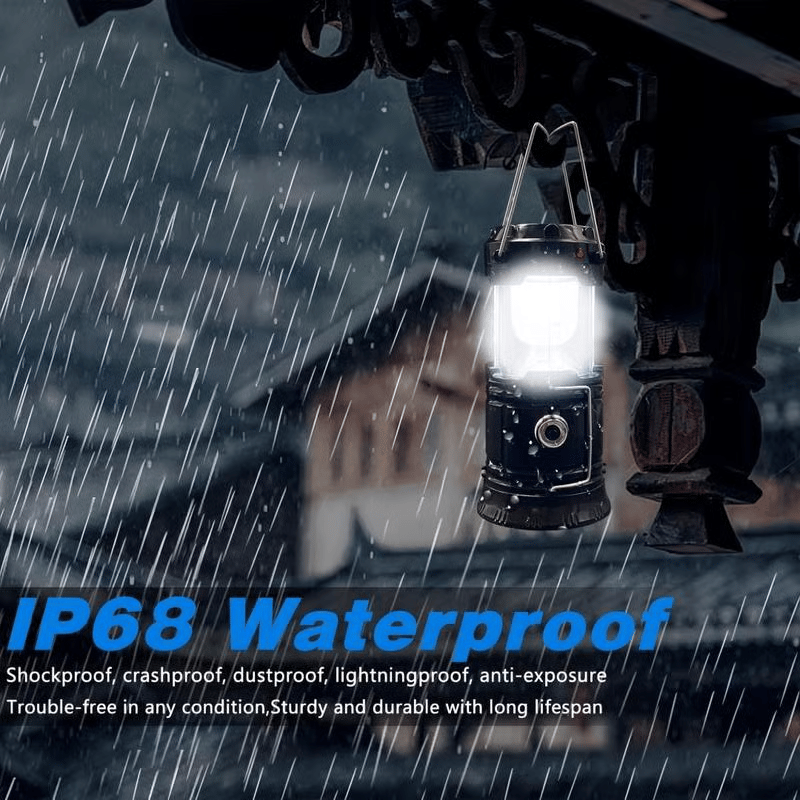 Collapsible LED Camping Lanterns Lightweight Waterproof Solar