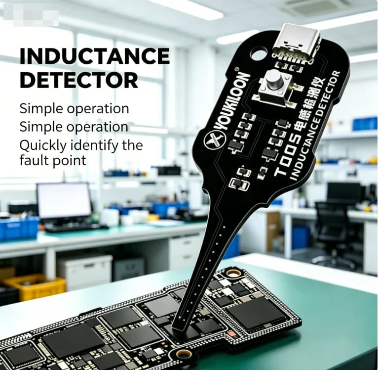 📟In-Circuit Inductor Tester – One-button simplicity, clear indicator. Non-contact, rapid diagnosis