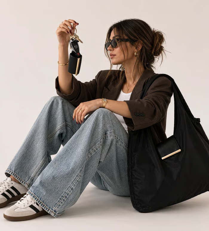 Transformable Bag – Stylish Vegan Leather Tote & Keychain Charm