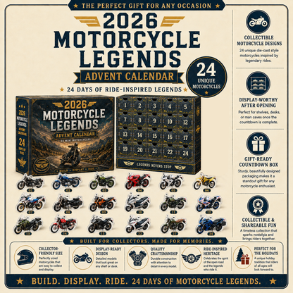 🎁 2026 Motorcycle Legends Advent Calendar | 24‑Day Mini Motorcycle Model Collection(2D-Modelle)