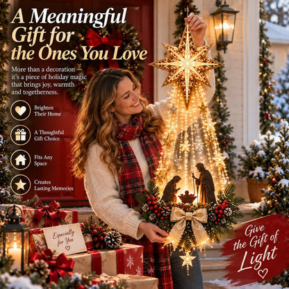 ✝️ Bethlehem Star of Faith– Lighted Nativity Wall Decor