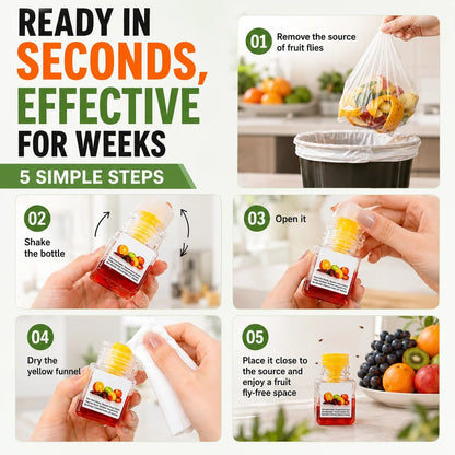 BUY 2 GET 1 FREE🔥Ultra-Strong Fruit Fly Trap - User Friendly (Up to 3 Weeks per Bottle)