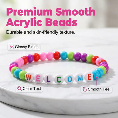✨🌈Pack of 25 Welcome BeadBracelets - StrengthenClassroom Friendship & SpreadWarm Kindness!