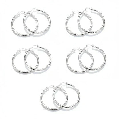 🎁Diamond-Cut Hoop Earrings for Women – Elegant, Sparkling 💎
