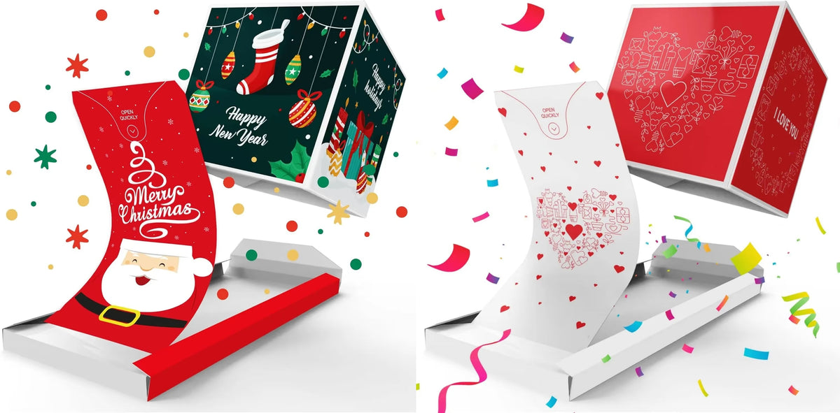 ✨Christmas Exploding Confetti Surprise Card – Pop-Up Joy in Every Envelope 🎄✨