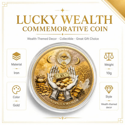 3D Wealth Prosperity Coin, All-Seeing Eye Collectible, Luck Charm, Portable Fortune, Ornaments