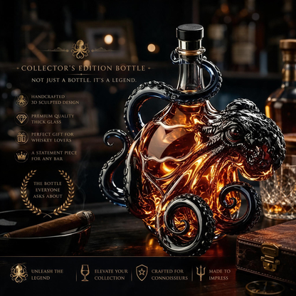 🎁 The Rum Edition 3D Octopus Bottle 🐙🥃