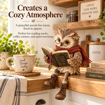🦉 Cute ornamental figure of a reading owl