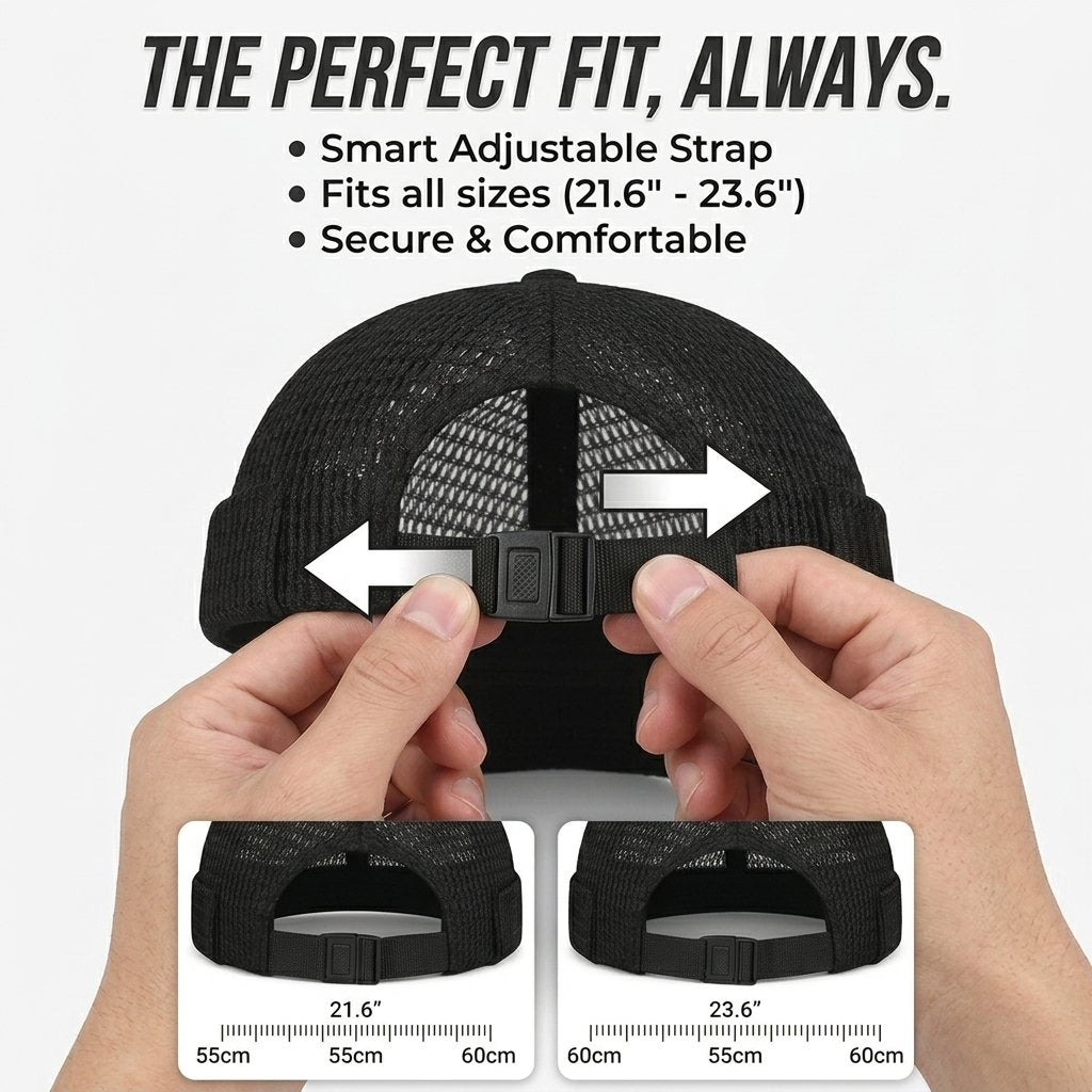 🧢 Everyday Mesh Cap – No Sweat, Just Comfort (Fits Most)