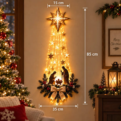 ✝️ Bethlehem Star of Faith– Lighted Nativity Wall Decor