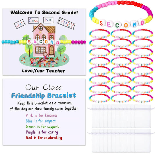 🔥Letzter Tag 50% RABATT - ✨🌈25er Pack Willkommens-Perlenarmbänder - Stärke die Klassenzimmer-Freundschaft & verbreite herzliche Freundlichkeit!