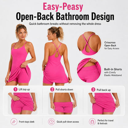Free-Flow 3-in-1 Tummy Control Athletic Dress