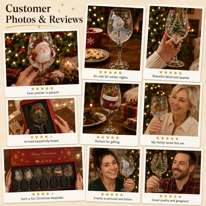 Christmas 3D Wine Glass