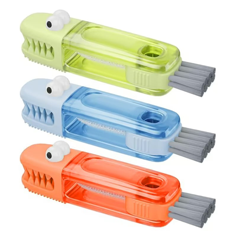 ✨3-in-1 Crocodile Brush 🐊 Deep Cleaning for Narrow Cup Lids & Tableware Gaps 🧼