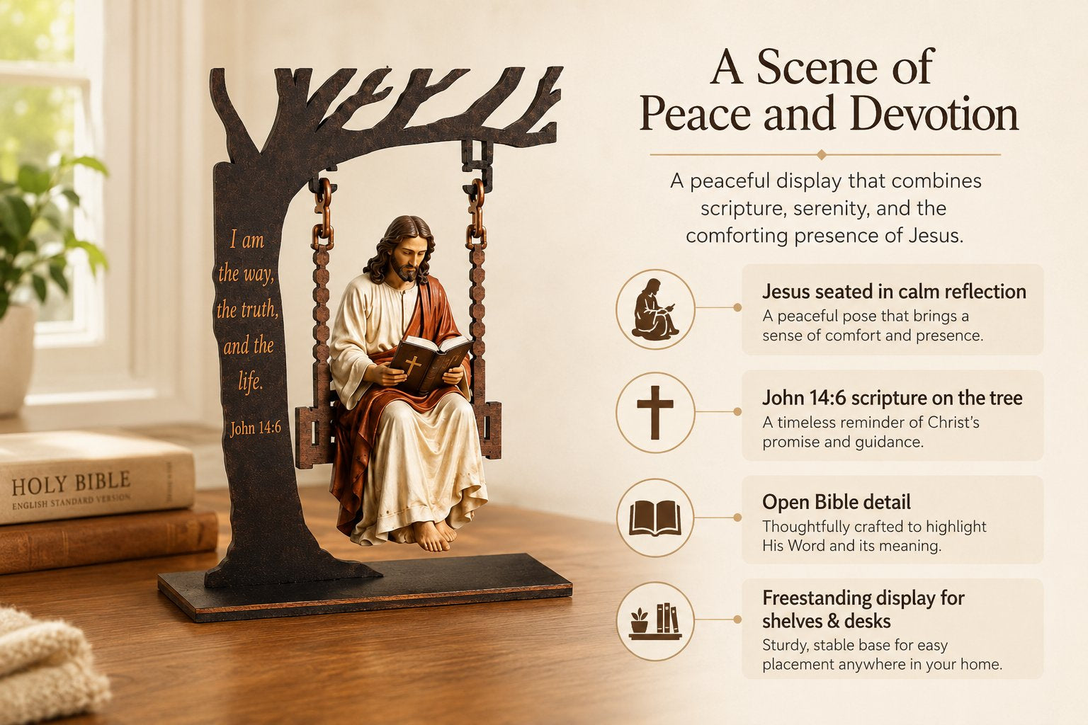 ✝️📚Christian Jesus Swing Ornament