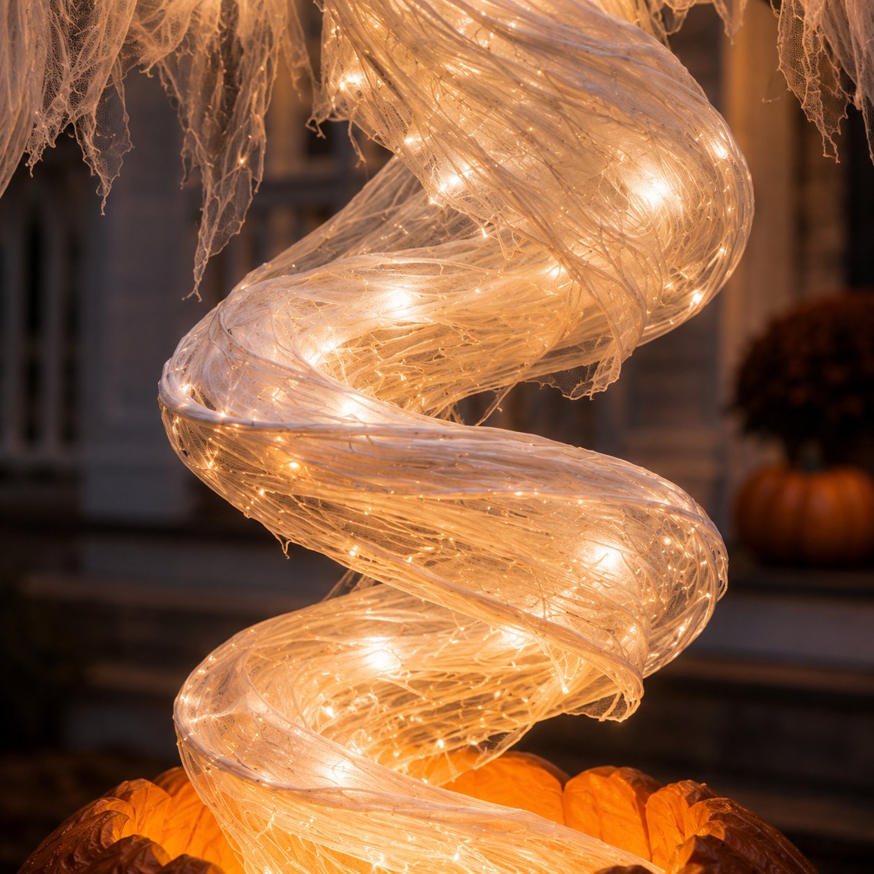 🔥HOT SALE🔥👻Swirling Ghost Pumpkin Yard Lamp🎃